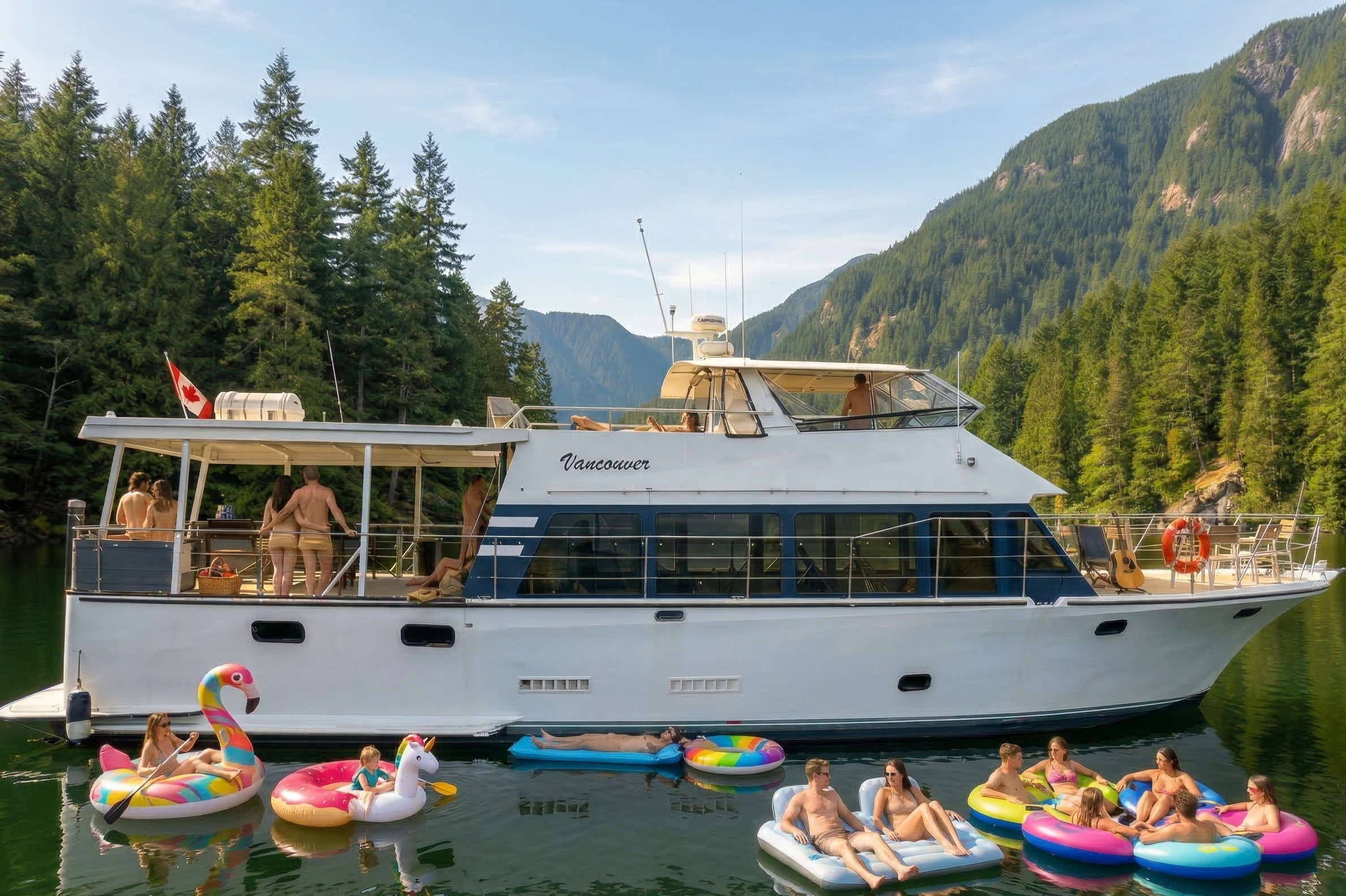 The boat on the water